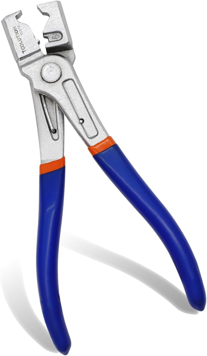 TOOLITIN Clic,Clic-R Hose Clamp Pliers – Blue Handle Fully Electroplated Fuel Line Clamp Tool for Ring-Type or Flat-Band Hose Clamps Car Water Pipe Locking Pliers (Clic-R Plier) - Image 1